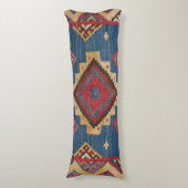 Coussins Longs Kilim tissé Couleur Royal Bleu Jaune (Devant (Vertical))