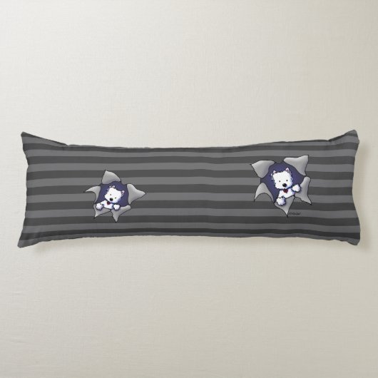 Coussins Longs KiniArt Westie BLAST (Devant)