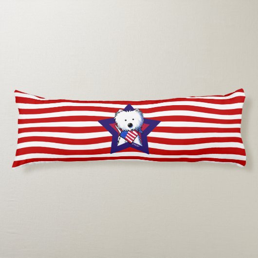 Coussins Longs KiniArt Westie Star & Stripes (Devant)