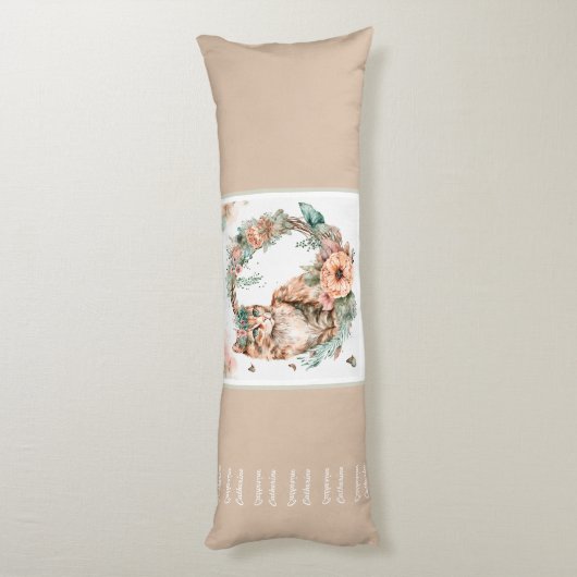 Coussins Longs Kitty Boho DBLside pastel Dieu aime chaque1 coutum (Dos (Vertical))