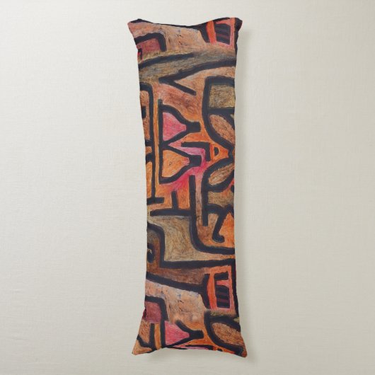 Coussins Longs Klee Expressionniste Forêt Abstraite Art Moderne (Devant (Vertical))