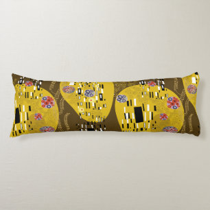Coussins Longs Klimt Inspiré Or Motif Art Nouveau Le Baiser