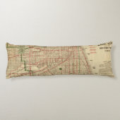 Coussins Longs La carte de Blanchard de Chicago (Dos)