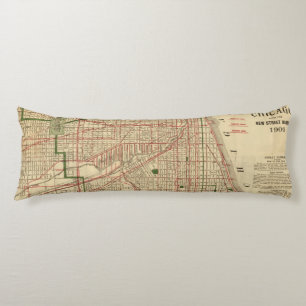 Coussins Longs La carte de Blanchard de Chicago