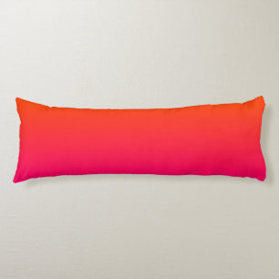 Coussins Longs La couleur rose orange et au néon au néon d'ombr