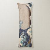 Coussins Longs La grande vague outre de Kanagawa (Dos (Vertical))