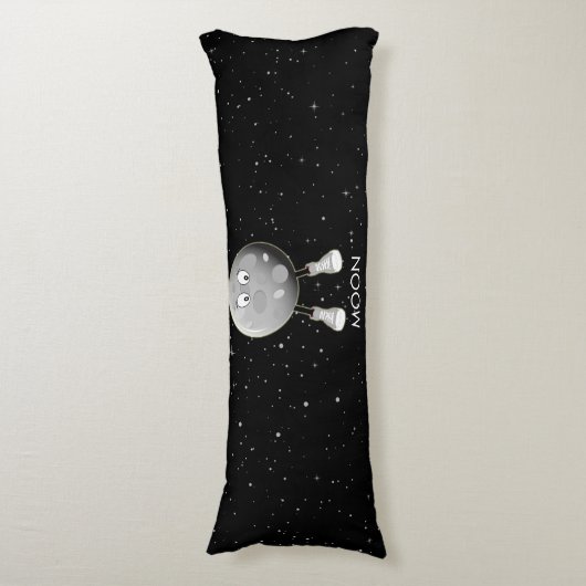 Coussins Longs La Lune et les étoiles dans l'espace (Devant (Vertical))