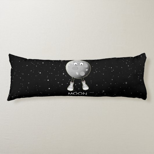 Coussins Longs La Lune et les étoiles dans l'espace (Devant)