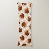 Coussins Longs Labrador Retriever Peinture Chocolat Lab Chien Art (Devant (Vertical))