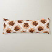 Coussins Longs Labrador Retriever Peinture Chocolat Lab Chien Art (Devant)