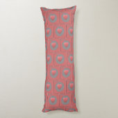 Coussins Longs L'amour en boîte en rose (Dos (Vertical))