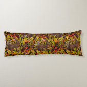 Coussins Longs Lapin d'automne en noir (Dos)