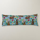 Coussins Longs Lapins et fleur sauvage (Dos)