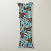 Coussins Longs Lapins et fleur sauvage (Devant (Vertical))