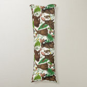 Coussins Longs Lapins et flore boisée 4 (Devant (Vertical))