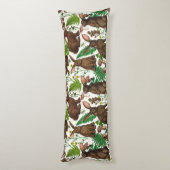 Coussins Longs Lapins et flore boisée 4 (Dos (Vertical))