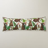 Coussins Longs Lapins et flore boisée 4 (Devant)