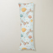 Coussins Longs Lapins Mignons Tenant des Ballons d'Oeufs au Paste (Devant (Vertical))