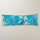 Coussins Longs L'aquarelle blanche bleue éclabousse (Dos)