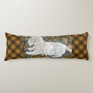 Coussins Longs L'automne laisse Westie sur Patio