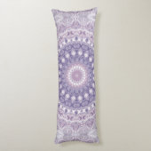 Coussins Longs Lavande et Lilac Mandala Motif (Dos (Vertical))