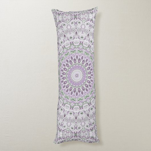 Coussins Longs Lavande et vert Mandala Motif Design (Dos (Vertical))
