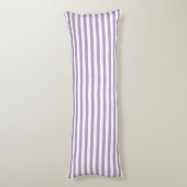 Coussins Longs Lavande, rayures violettes et blanches (Dos (Vertical))