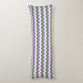 Coussins Longs Lavande, vert et blanc Chevron Zigzag (Dos (Vertical))