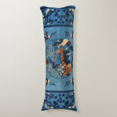 Coussins Longs Le bleu profond chinois aïnou  (Devant (Vertical))