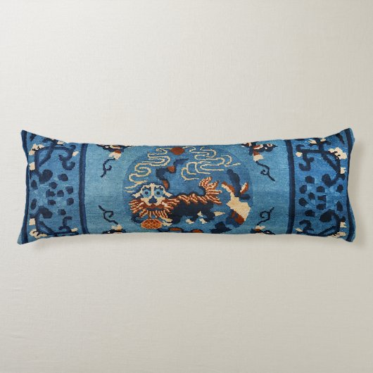 Coussins Longs Le bleu profond chinois aïnou (Devant)