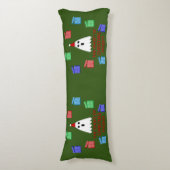 Coussins Longs Le fantôme de Noël présente drôle (Devant (Vertical))