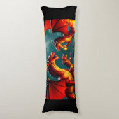Coussins Longs Le feu du dragon (Devant (Vertical))
