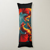 Coussins Longs Le feu du dragon (Dos (Vertical))