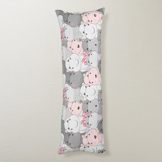 Coussins Longs Le joli Hippo (Dos (Vertical))