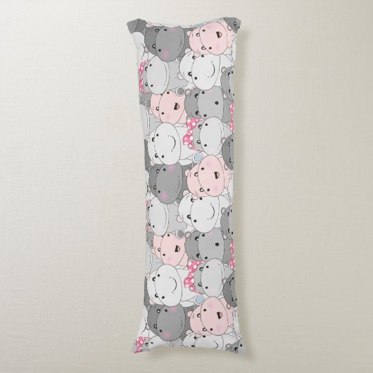 Coussins Longs Le joli Hippo (devant Vertical)