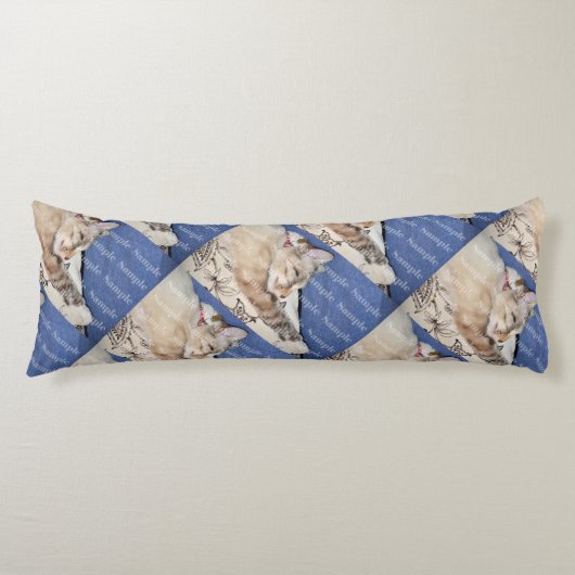 Coussins Longs Le mémorial d'animal familier créent votre propre (Devant)