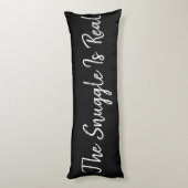 Coussins Longs Le noir et le blanc, le combat est réel (Dos (Vertical))