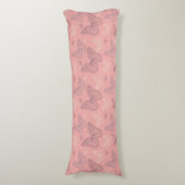 Coussins Longs Le rose de papillon (Devant (Vertical))