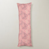 Coussins Longs Le rose de papillon (Dos (Vertical))
