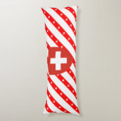 Coussins Longs Le Suisse barre le drapeau (Devant (Vertical))