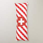 Coussins Longs Le Suisse barre le drapeau (Dos (Vertical))