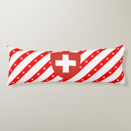 Coussins Longs Le Suisse barre le drapeau (Devant)