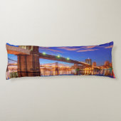 Coussins Longs L'East River, pont de Brooklyn, Manhattan (Dos)