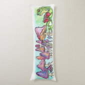 Coussins Longs Lecture de la grenouille du livre d'histoire (Devant (Vertical))