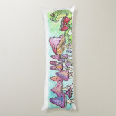 Coussins Longs Lecture de la grenouille du livre d'histoire (Dos (Vertical))