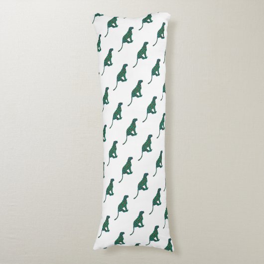 Coussins Longs Léopard Brown et Turquoise (Devant (Vertical))