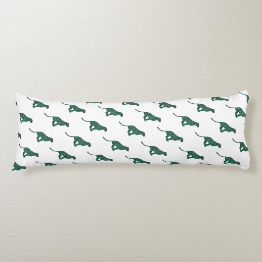 Coussins Longs Léopard Brown et Turquoise (Devant)