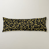 Coussins Longs Leopard d'or, Parties scintillant d'or, Motif de l (Devant)