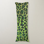 Coussins Longs Léopard noir et vert (Devant (Vertical))