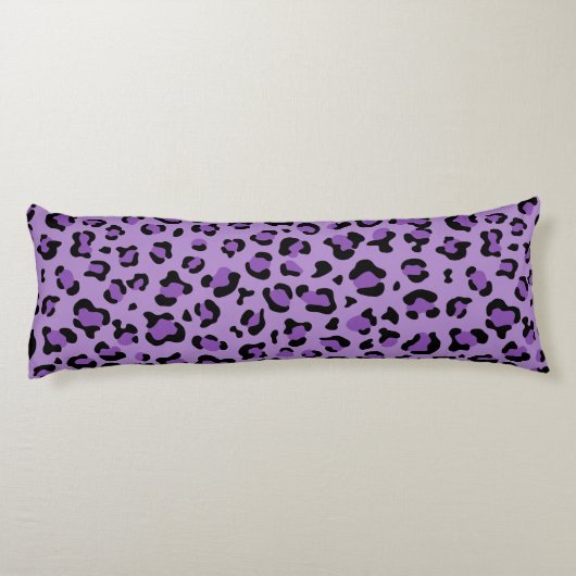 Coussins Longs Leopard Print, Léopard Spots, Purple Leopard (Dos)